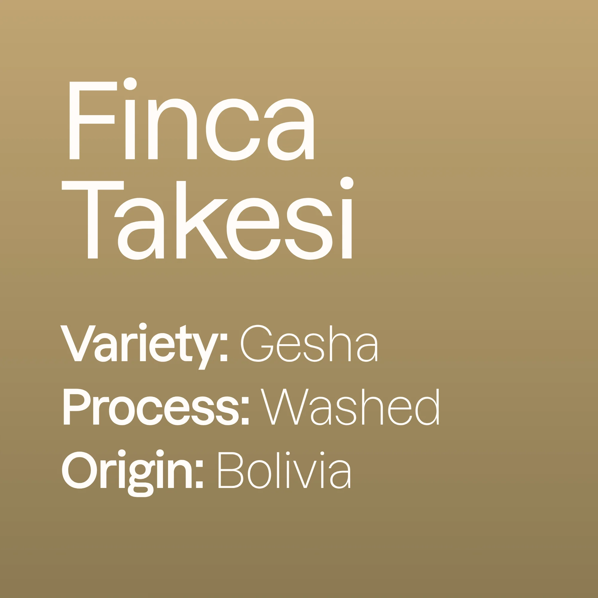 Finca Takesi Washed Gesha